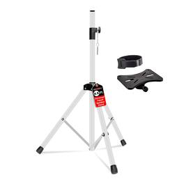 5 CORE - Speaker Stand Adjustable 31 to 54" PA DJ Tripod Stands Heavy Duty w 35mm Insert 132 Lbs - White