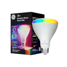 Cync Dynamic Effects Smart Bulb Light That Moves. Display up to 4 colors at once. Millions of Colors & White Tones. Works with Alexa and Google Home. Dynamic Effects. 65W - 750 lumens. INDOOR FLOODLIGHT. 1 BULBILED BR30. Discover your immersive experience.