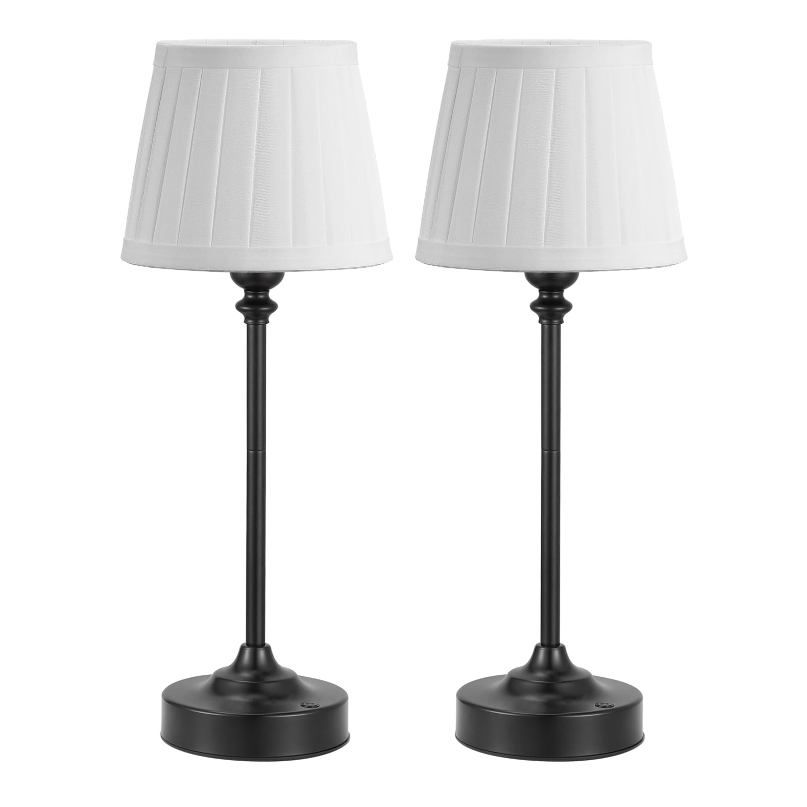 White Pleated - Black 2 Pack - 15.8in