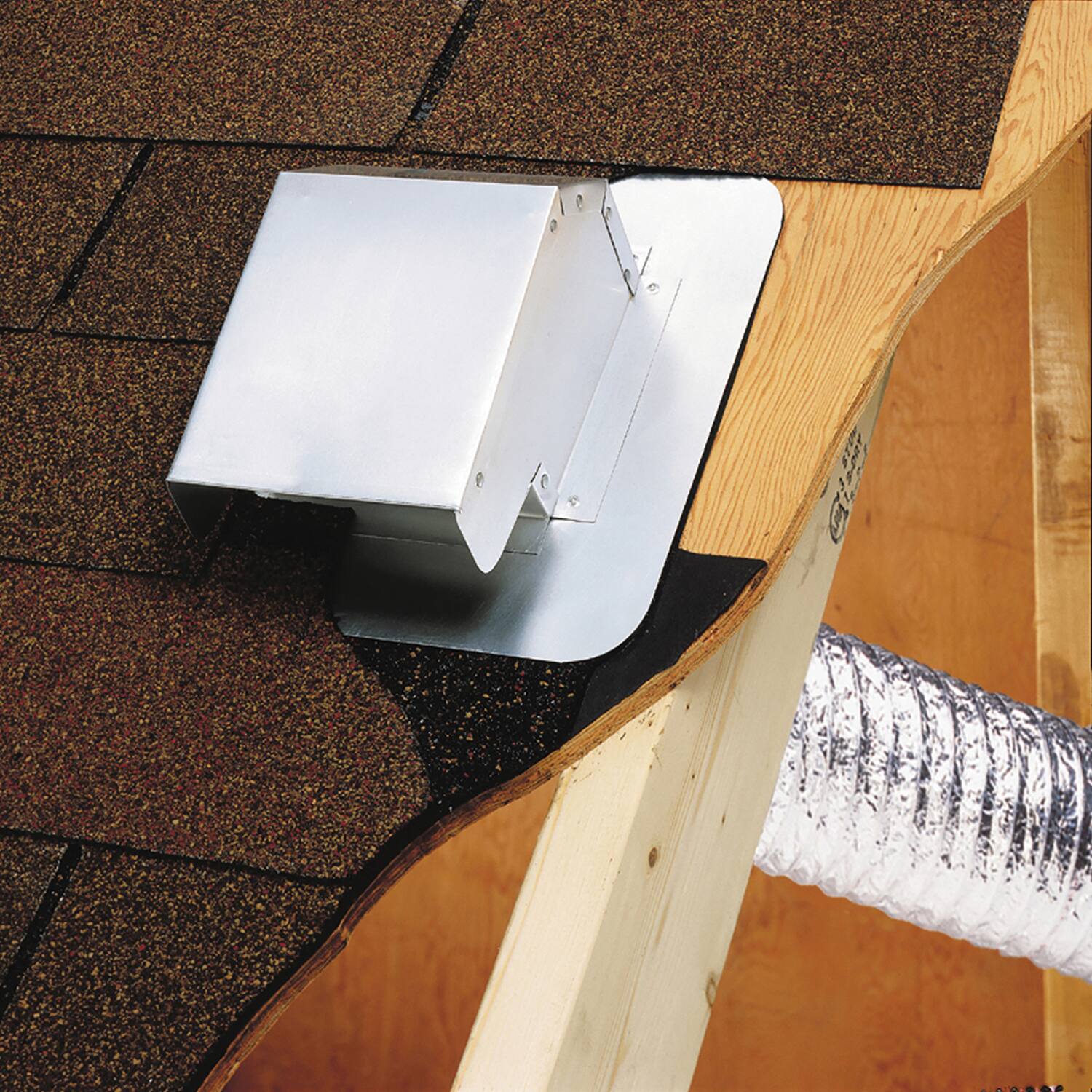 Angle. Deflecto - Supurr-Flex 5-Ply 4-In Aluminum Flexible Dryer Vent Transition Duct 50 Ft..