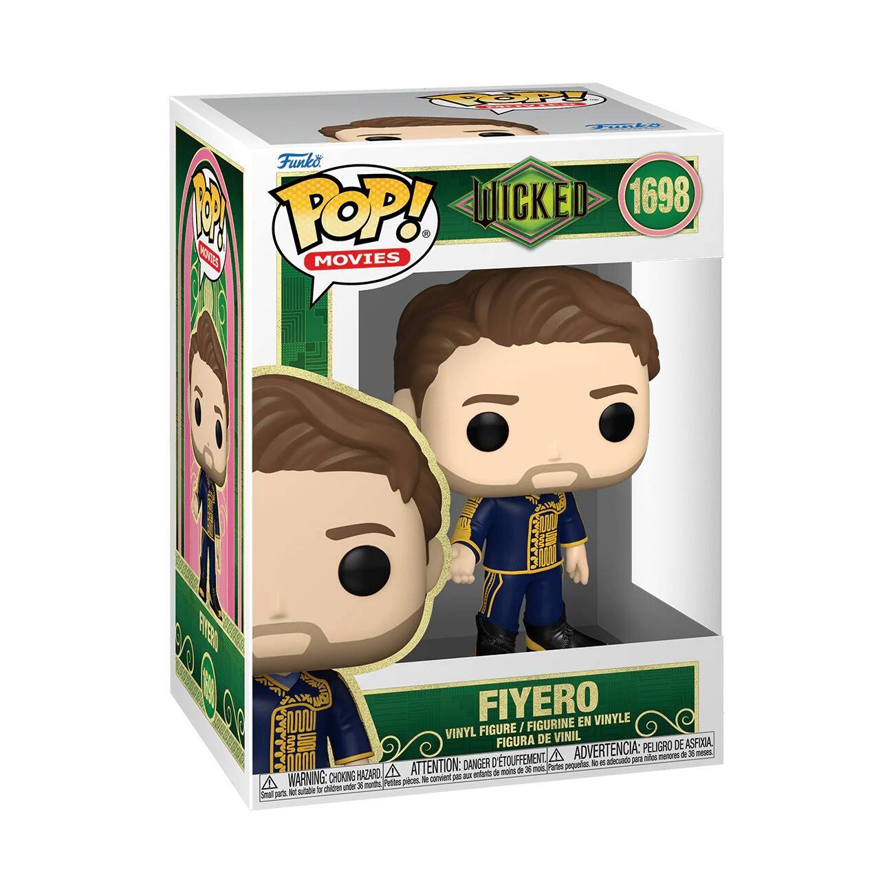 1. Funko
2. POP! MOVIES
3. 1698
4. FIYERO
5. VINYL FIGURE / FIGURINE EN VINYLE
6. FIGURA DE VINIL
7. PELIGRO DE ASFIOIA D'TOUFFEMENT
8. ADVERTENCIA: Peligro de asfixia
9. ATTENTION: Danger
10. WARNING: Choking Hazard
11. Petites pièces peuvent causer des chocs
