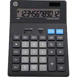 HP - 12-Digit Battery/Solar Powered Basic Calculator