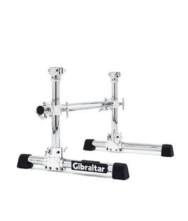 Gibraltar Hardware - Stealth Drum Rack Side Mount System, Low Profile Chrome Drum Rack with 30" Straight Crossbar, T-Legs
