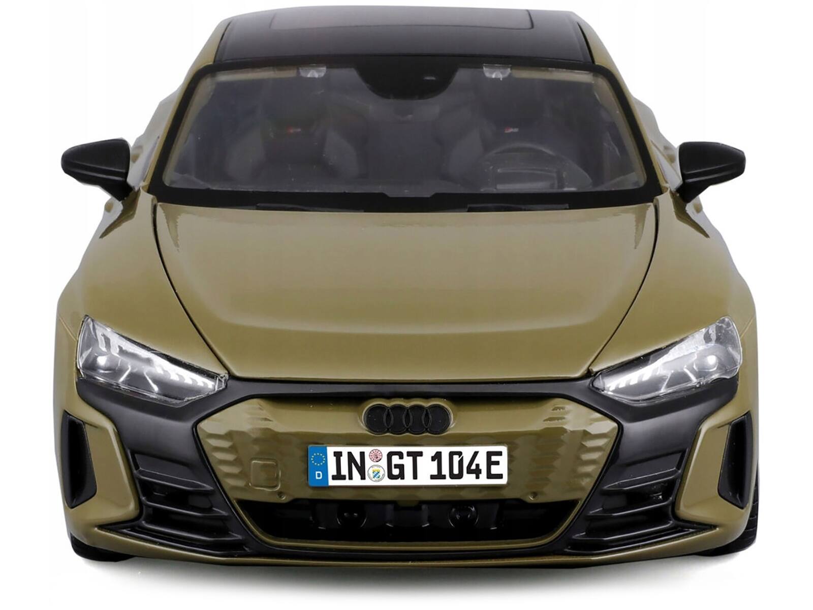 Back. Bburago - 2022 Audi RS e-tron GT Dark Green with Sunroof 1/18 Diecast Model Car by Bburago - Dark Green.