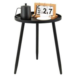 VEGA AUTOMOTIVE - Decent End side Tables - Round Accent Table Metal Narrow Night Stands With 3 Ideal For Any Room-side Living - Black