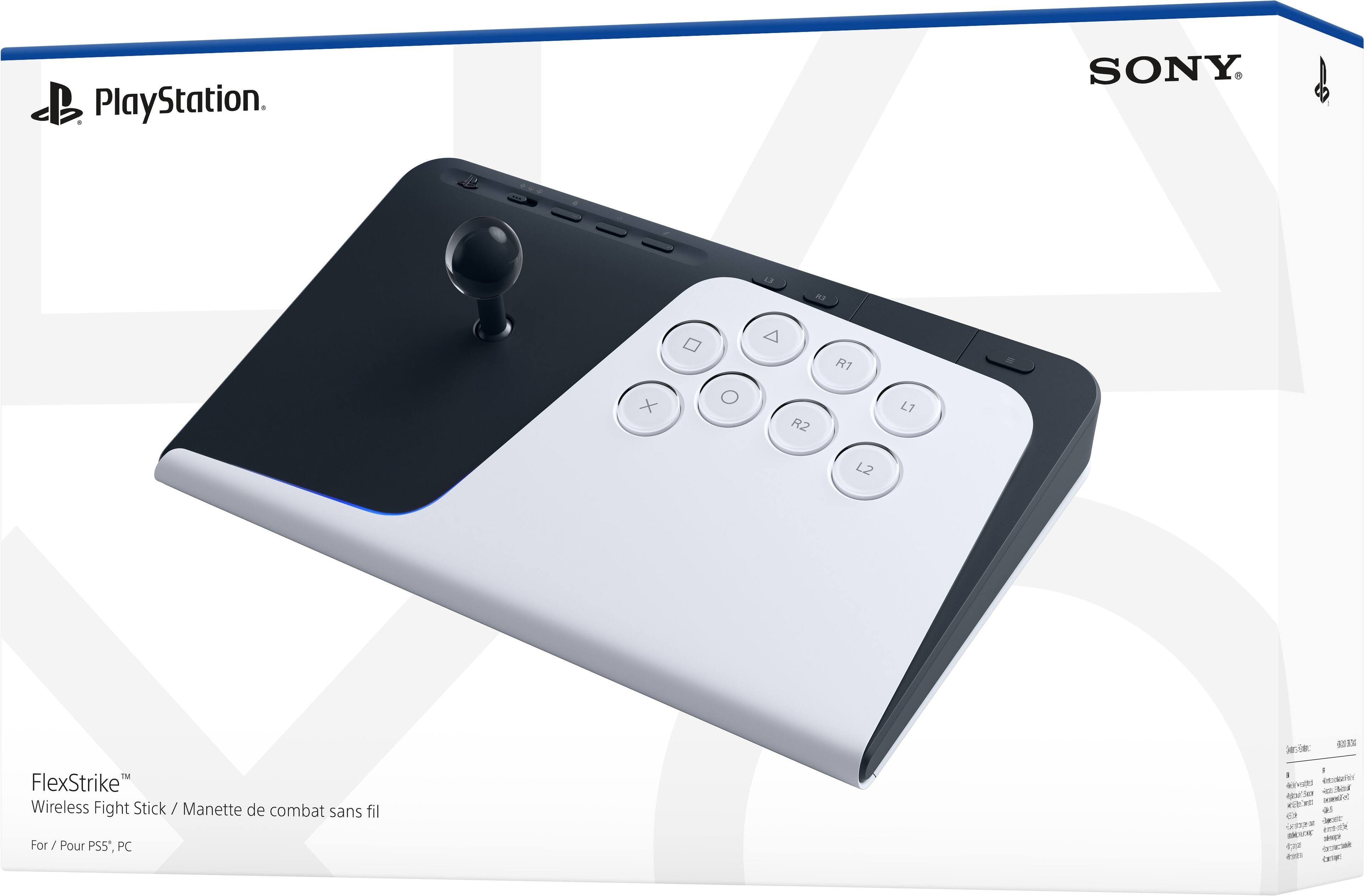 PlayStation. SONY 13 8 X  O A R2 R1 L7 L2 * N FlexStrike Wireless Fight Stick Manette de combat sans fil For/Pour PS5, PC