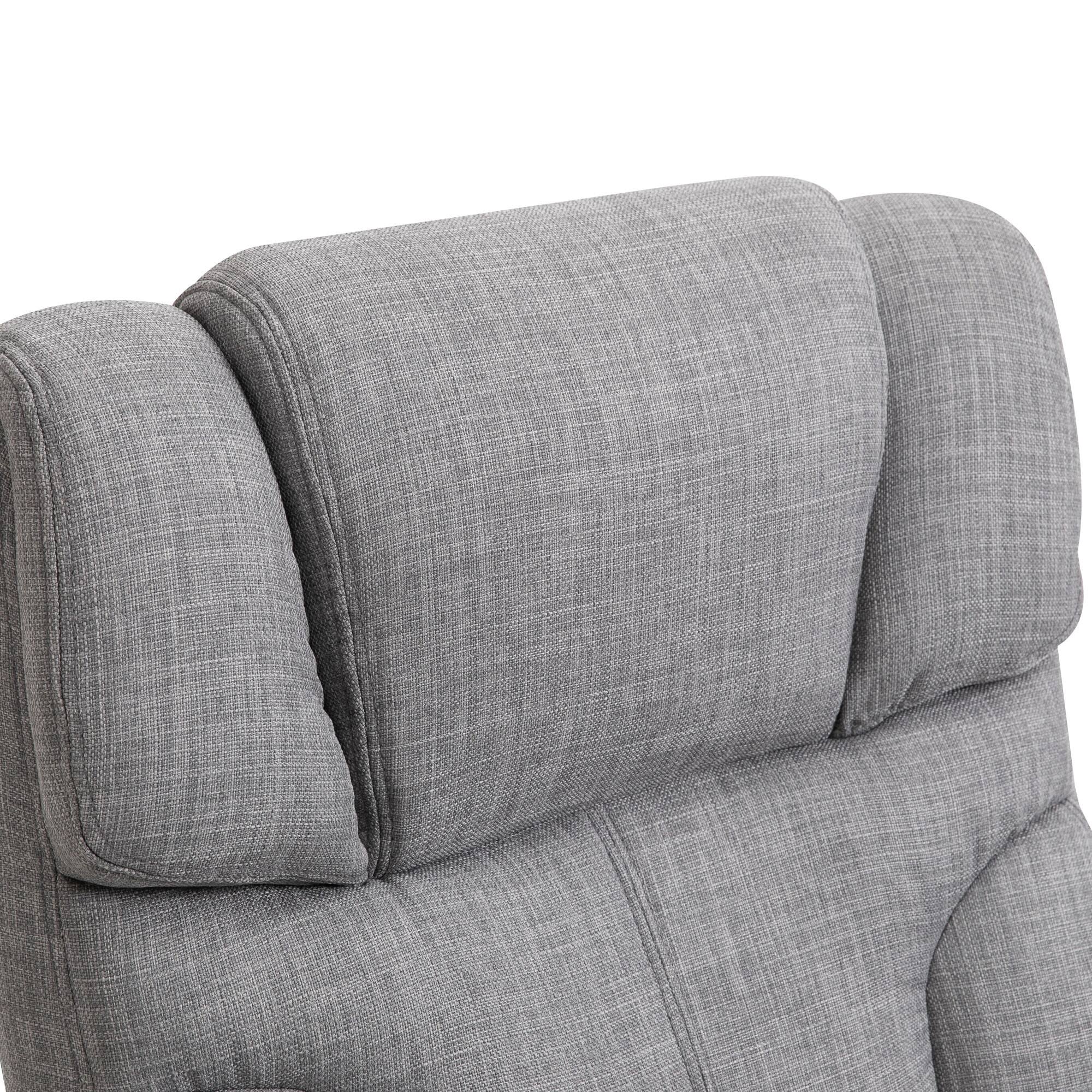 Left. TinyHomie - 500lbs Big and Tall Office Chair with Wide Seat Ergonomic Executive Computer Chair with Adjustable Height - LIGHT GREY.