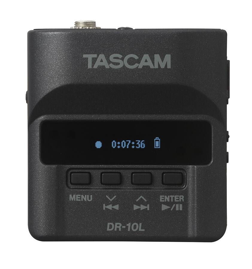TASCAM  
DR-10L  
0:07:36  
MENU ENTER