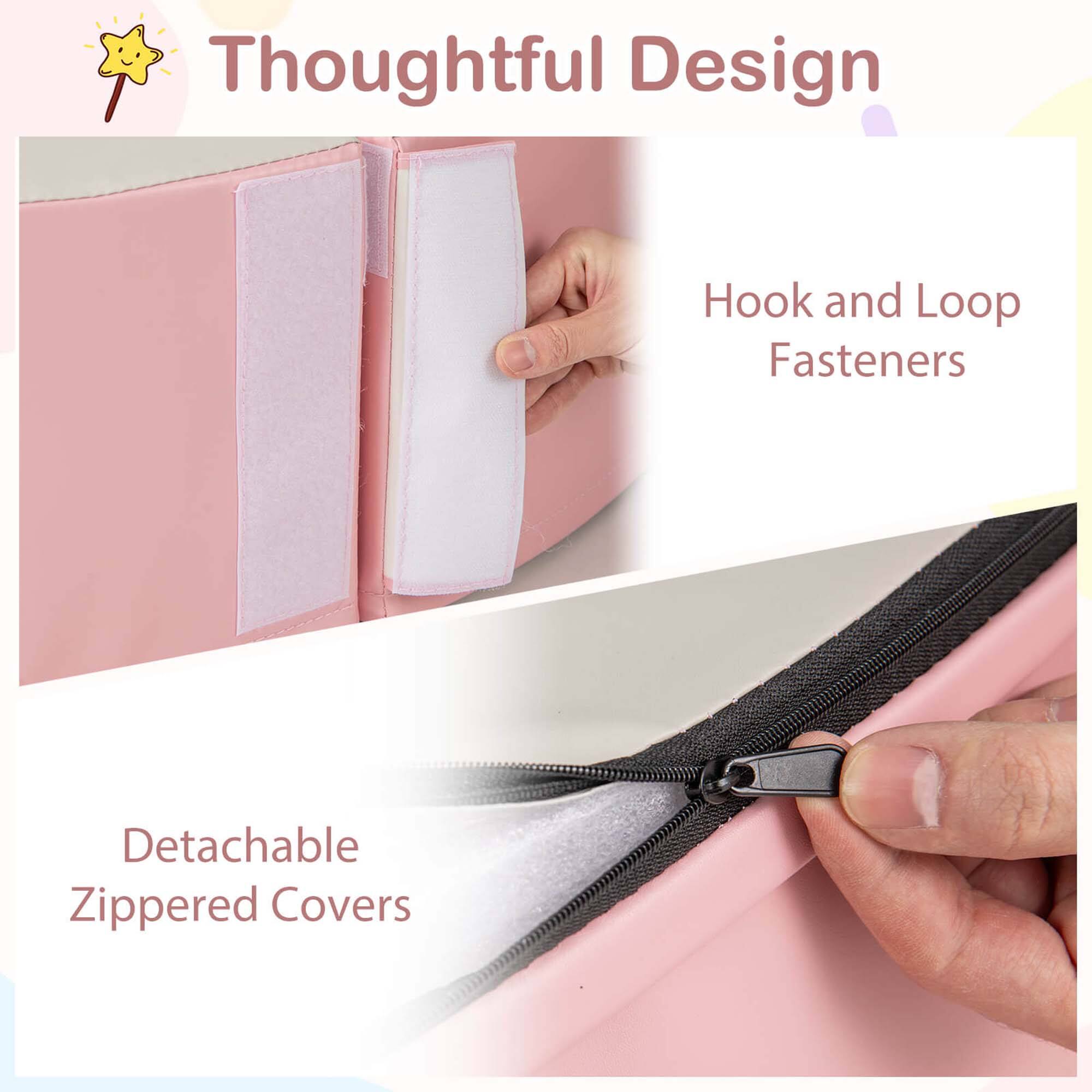 Thoughtful Design

Hook and Loop Fasteners

Detachable Zippered Covers