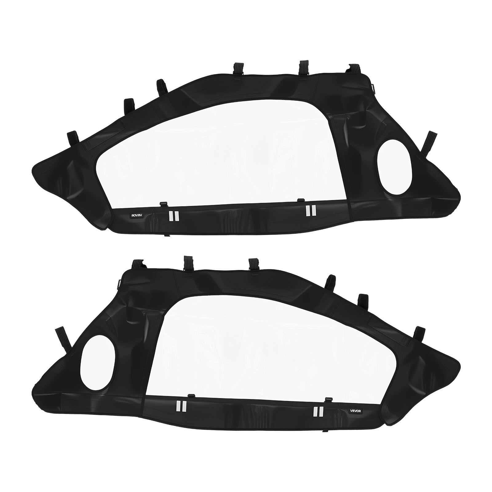 Alt View 5. VEVOR - Cab Enclosure Upper Doors, Compatible with Polaris RZR PRO XP/Turbo R 2020-2024, Soft Upper Doors, Windproof Upgraded - Black.