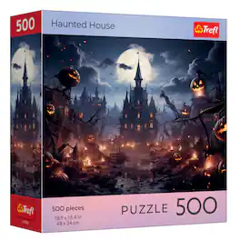 Trefl - Red 500 Piece Puzzle - Halloween - Haunted House