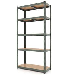 Costway - 5 Tier Adjustable Garage Shelving Unit with 2000 lbs Max Load for Warehouse - Gray