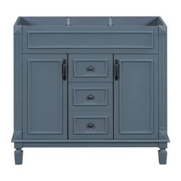 Boyel Living - 36 Inch Modern Bathroom Vanity Cabinet Only with Soft Closing Doors and DrawersBlue - Blue