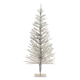 BreeBe - Tinsel Pine Tree 36"H - Silver