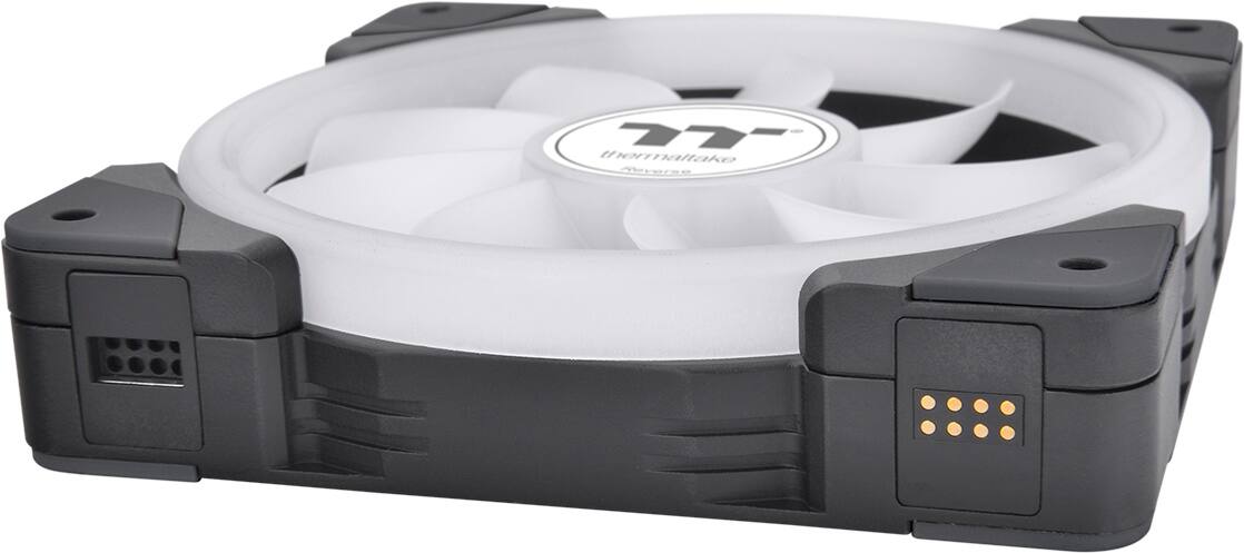 Alt View 12. Thermaltake - SWAFAN EX12 ARGB Sync 120mm Computer Case Cooling Fan TT Premium Edition (3-Pack) - Black.