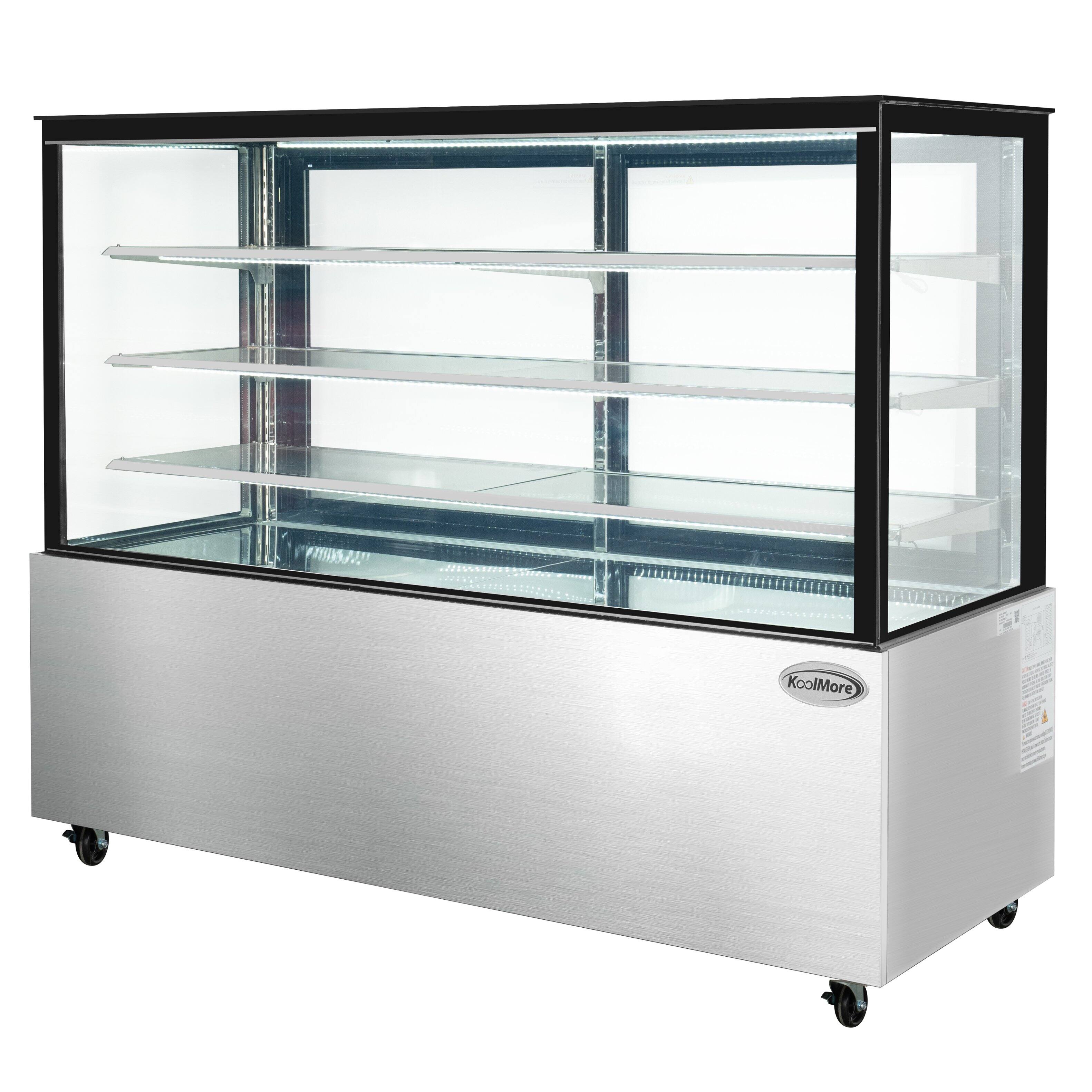 Alt View 1. Koolmore - 71 in. Refrigerated Bakery Display Case for Cakes, Stainless Steel Frame, 30 cu. ft. RBD30C. - Stainless-Steel.