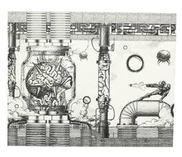 Nerd Block - Nintendo Metroid Mother Brain 8x10 Art Print by Nemesis (Gamer Block Exclusive) - Multicolored