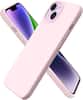 Front. Ornarto - ORNARTO Compatible with iPhone 14 Case 6.1", Slim Liquid Silicone 3 Layers Full Covered Protective Cover-Chalk Pink - Chalk Pink.