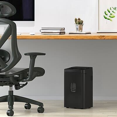 Alt View 7. Staples - Staples 150-Sheet Auto-Feed Micro-Cut Multi-Media Shredder (ST62157) - Black.