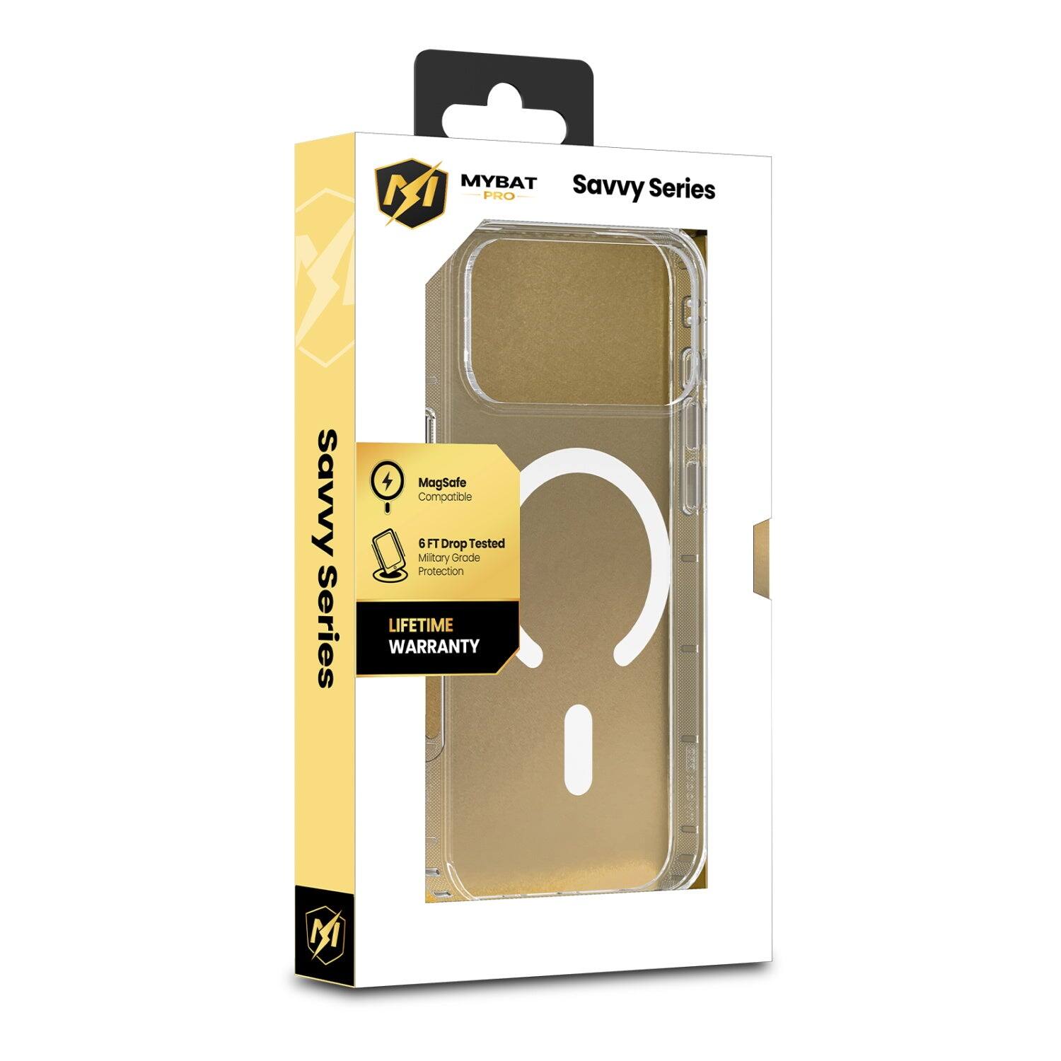 MYBAT Savvy Series M PRO  
Savvy Series  
4 MagSafe Compatible  
6 FT Drop Tested Military Grade Protection  
LIFETIME WARRANTY