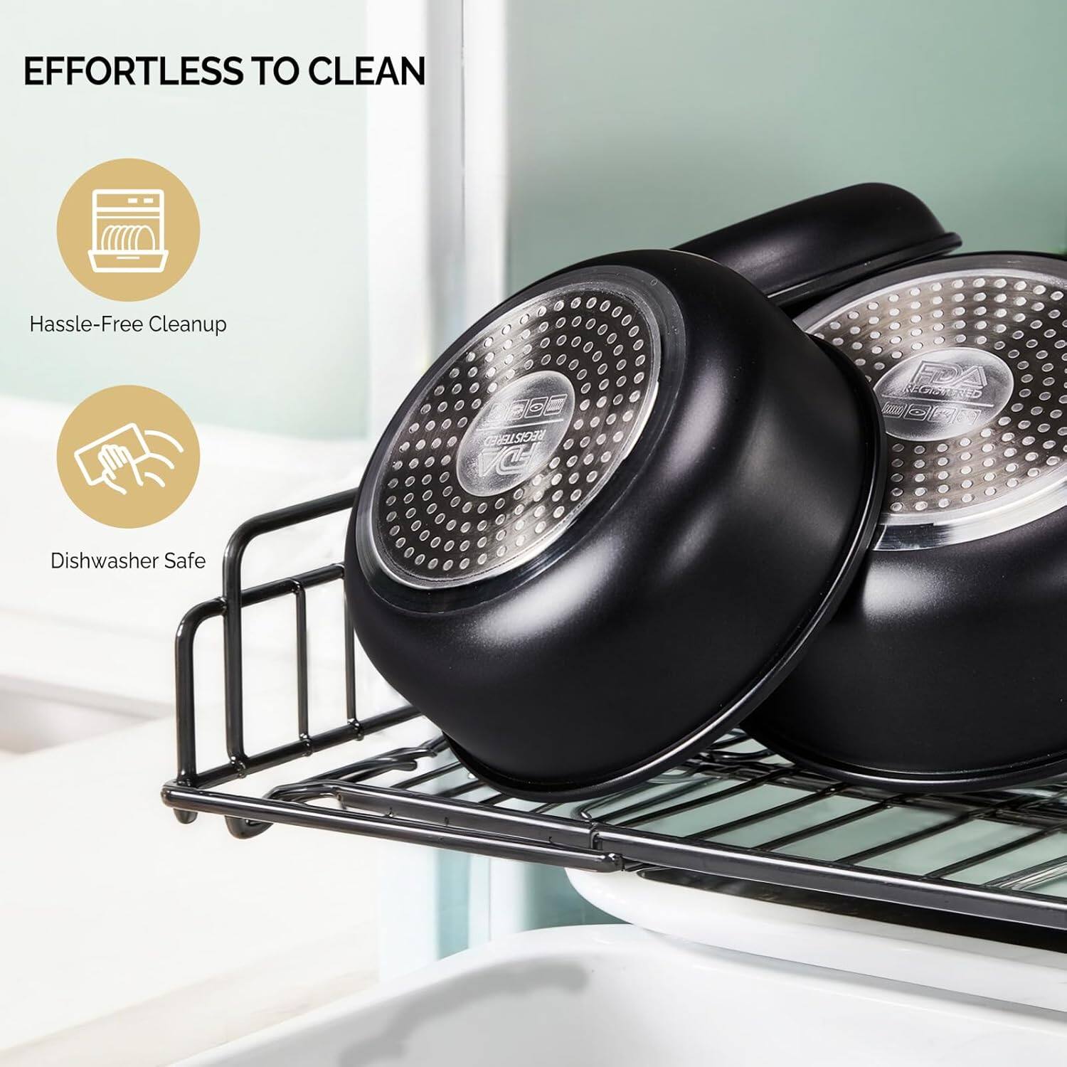 EFFORTLESS TO CLEAN

- Hassle-Free Cleanup
- Dishwasher Safe