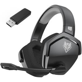PRIMEPLUS - G06 Wireless Gaming Headset, 100Hr Battery, 2.4GHz Ultra-Low Latency & Bluetooth 5.3, 50mm Surround Sound - Black