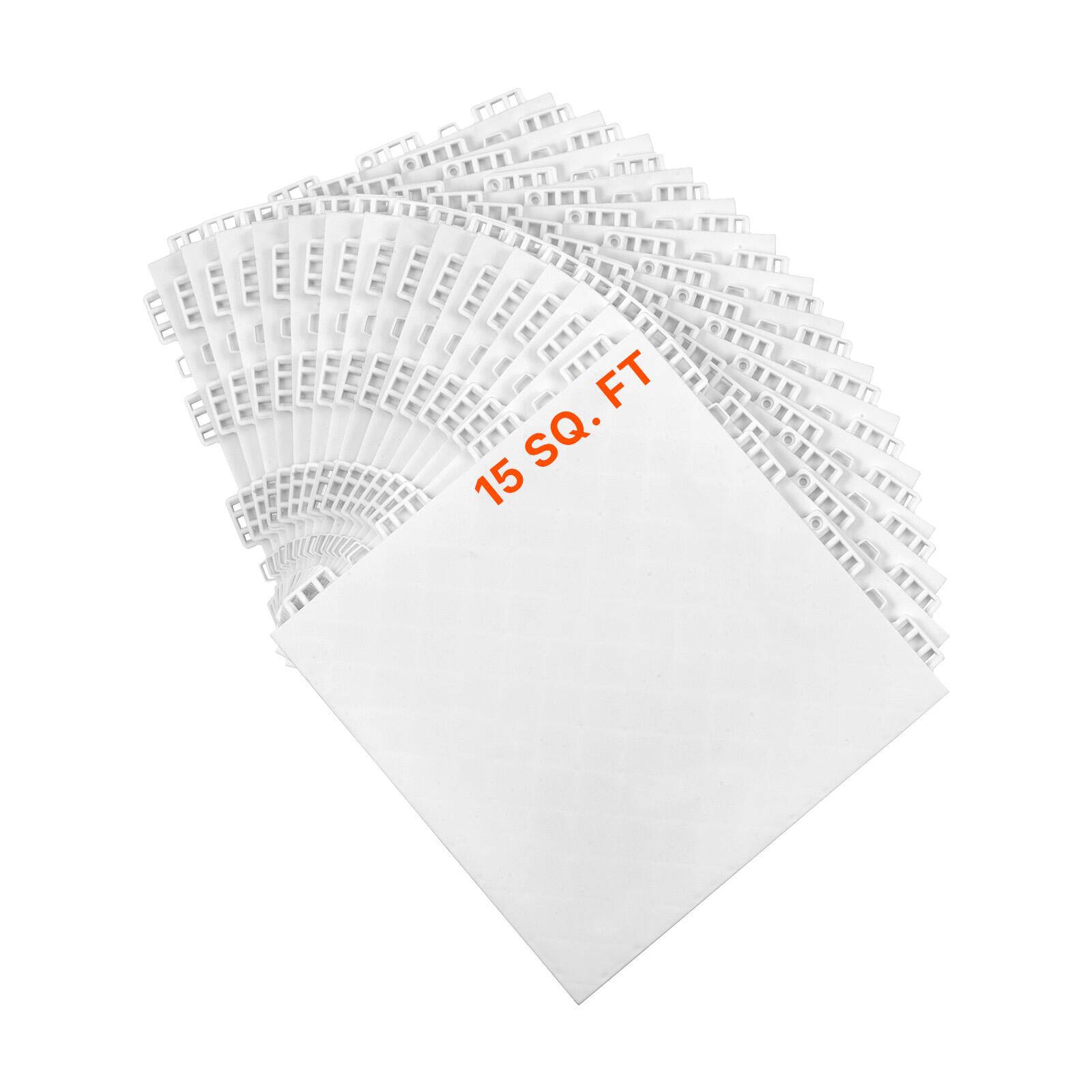 Alt View 5. VEVOR - Dryland Tiles for Hockey Floor Mat, 12 x 12 in 15 Pcs Interlocking Versatile Training Surface, Dance Floor Tiles - Gray.