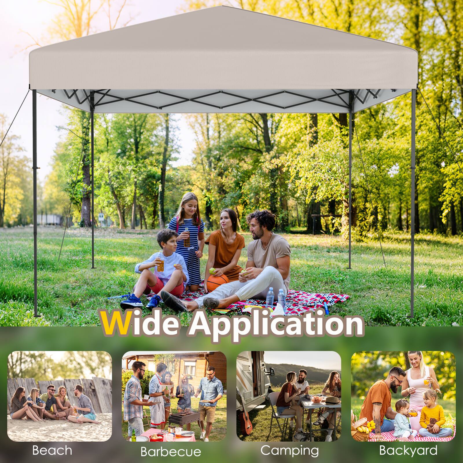 Wide Application

Beach  
Barbecue  
Camping  
Backyard