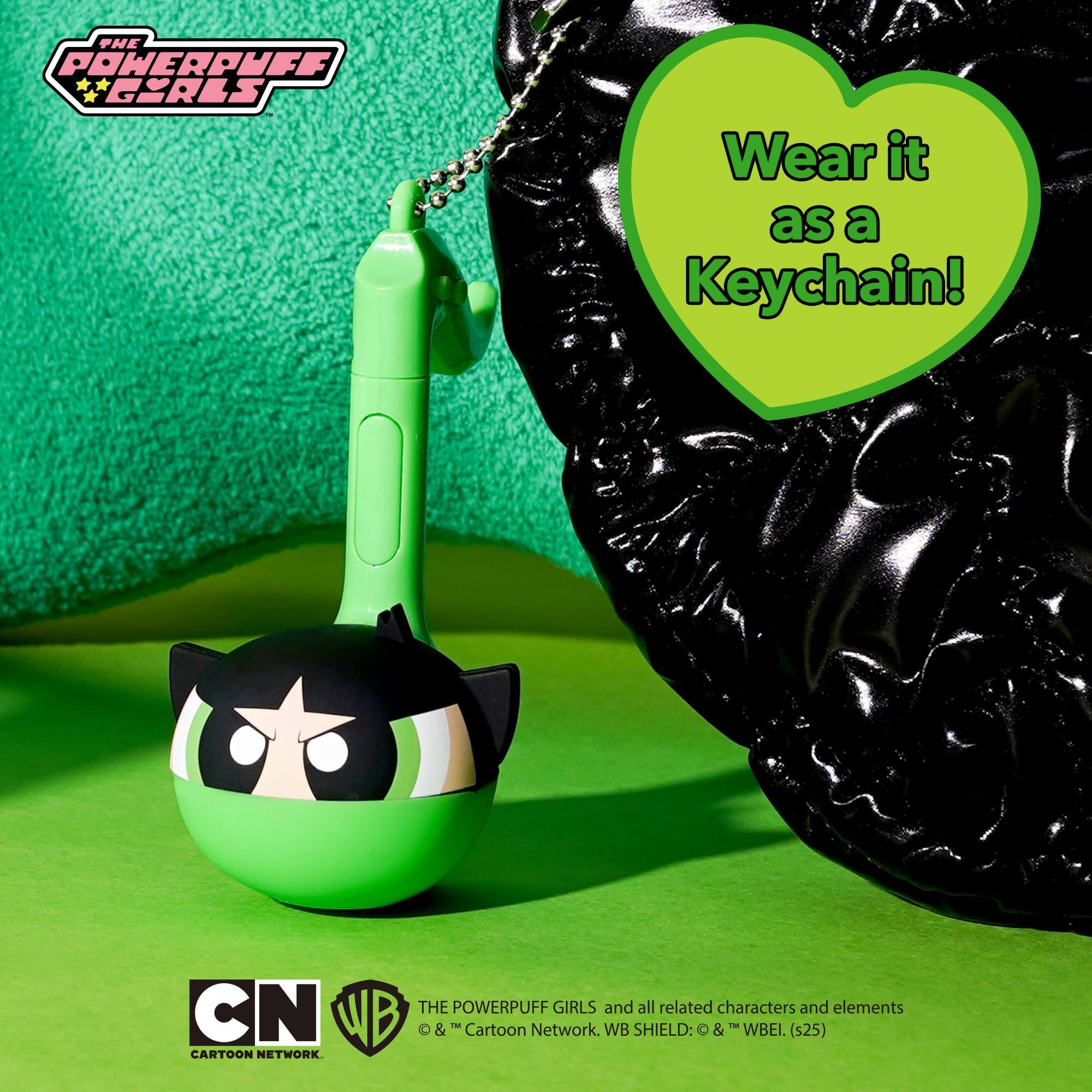 PHE PAWERPHFF GERLS  
Wear it as a Keychain!  
C N THE POWERPUFF GIRLS and all related characters and elements  
WB O & 1M Cartoon Network.  
WB SHIELD: O & M WBEI (s25)  
CARTOON NETWORK