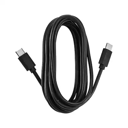 Front. Cobra - 6' USB-C to USB-C Power and Data Cable for Cobra Radar Detectors and Universal Device Charger - Black.