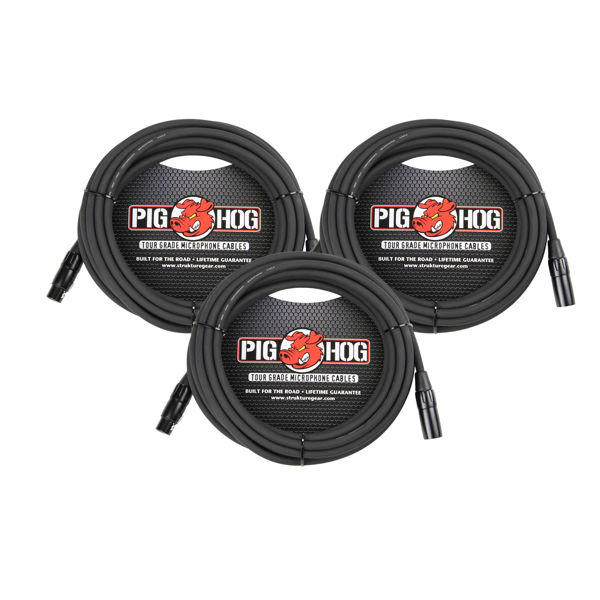 Pig Hog - High Performance 8mm XLR Microphone Cable, 25 ft PHM25 - 3 Units - Black price history on PriceWatchPro