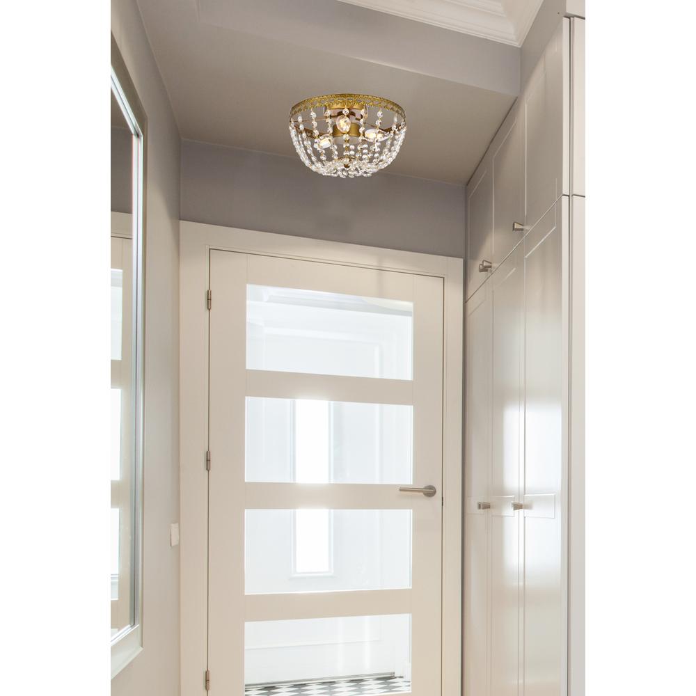 Angle. Elegant Lighting - Kylie 12 inch flush mount in chrome - Chrome.