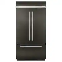 KitchenAid - 24.2 Cu. Ft. 42" Width Built-In Stainless French Door Refrigerator with Platinum Interior Design - Black Stainless Steel - Front_Zoom
