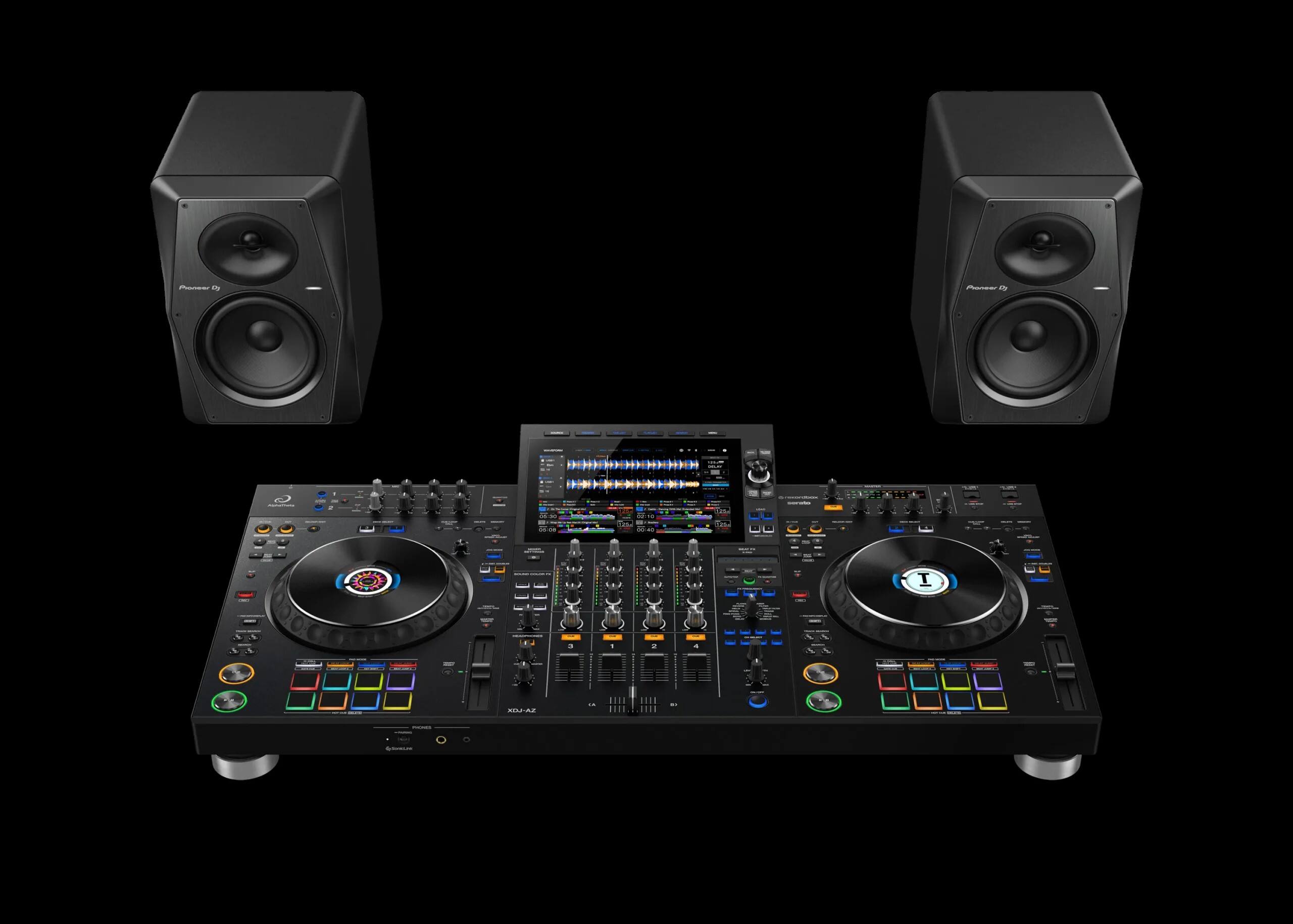 Alt View 4. Pioneer DJ - Professional All-In-One DJ System with USB-C & WiFi Connetivity - Black.