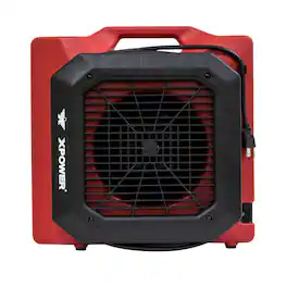 XPOWER - PL-700A 1/3 HP 1050 CFM 3 Speed Low Profile, Floor Fan, Carpet Dryer - Red