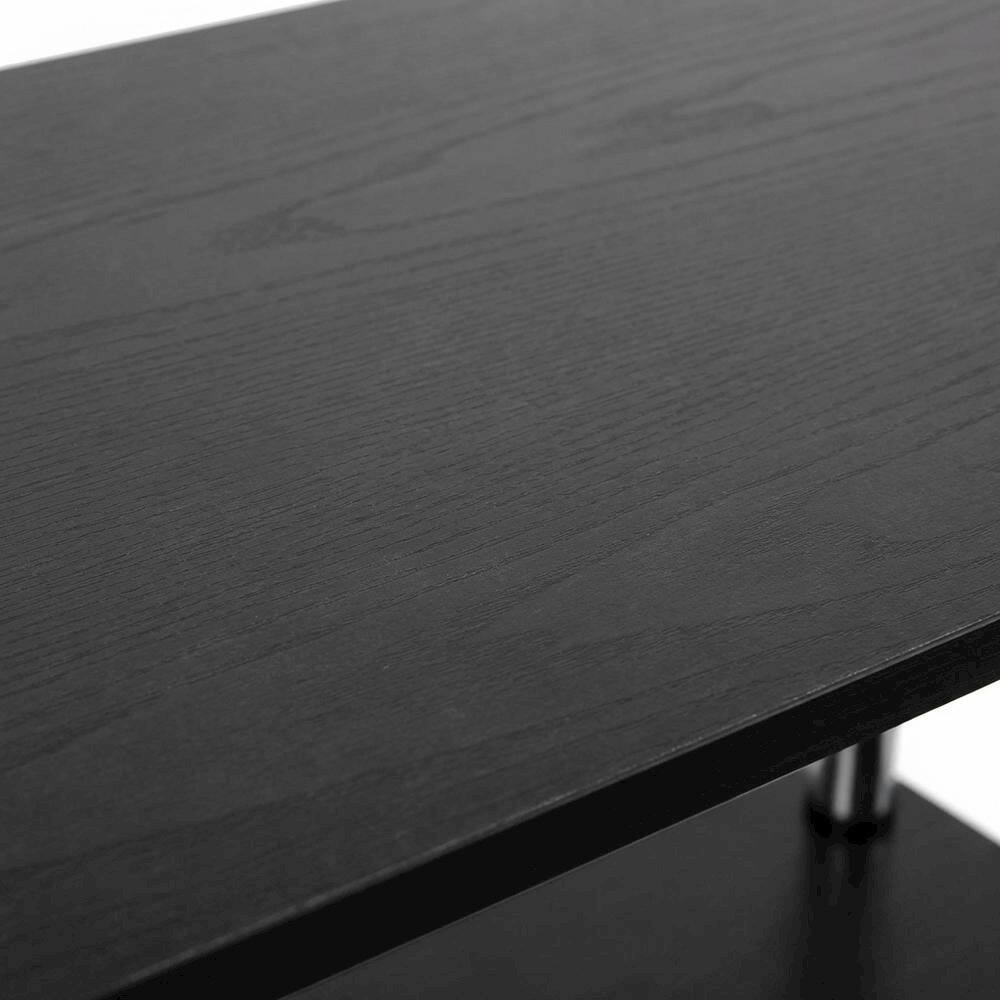Alt View 1. FurniFact - TV stand in sleek design with ample storage and modern look - Black.