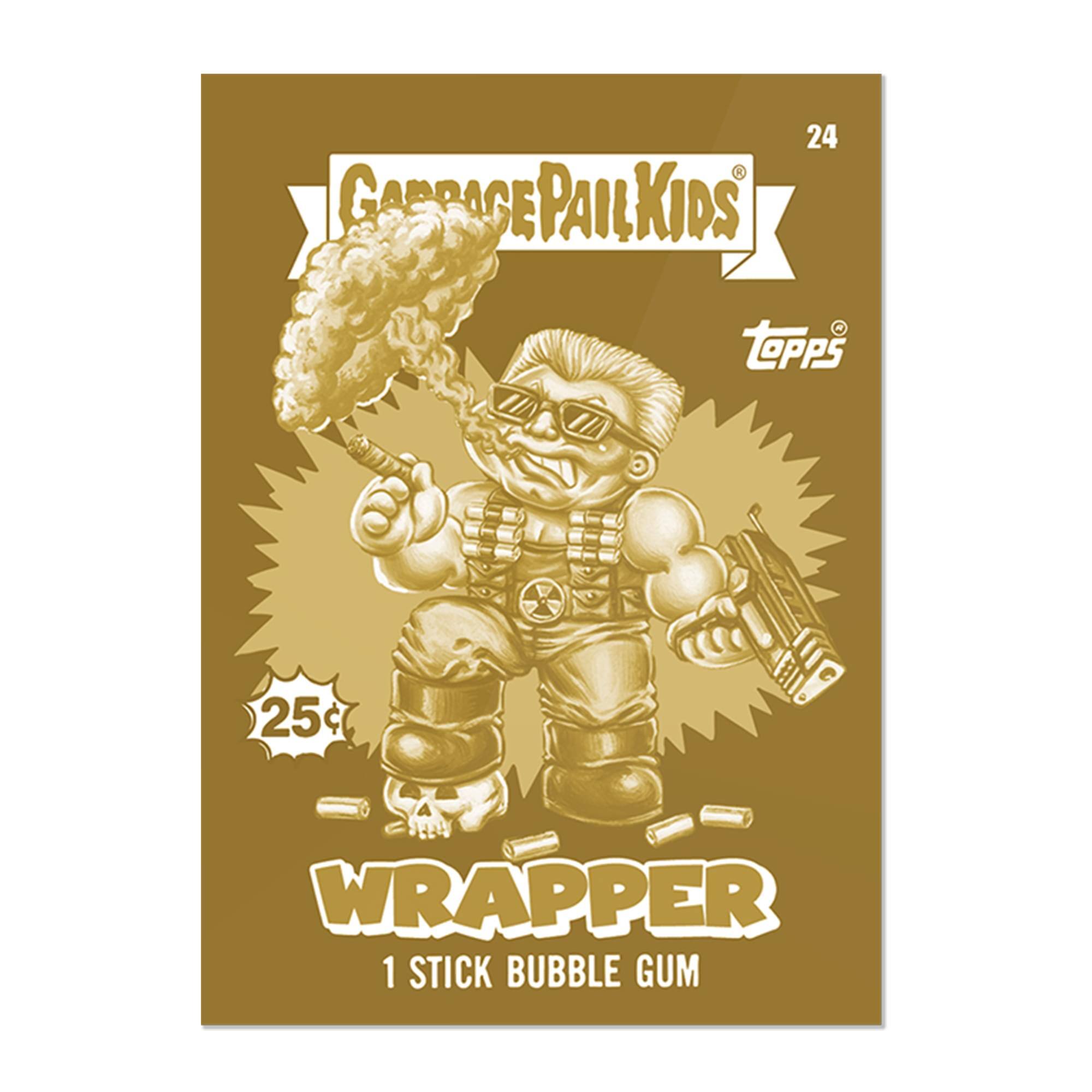 24 Garage Pail Kids - Topps  
25¢ Wrapper  
1 Stick Bubble Gum