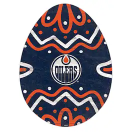 Fan Creations - Edmonton Oilers 12" Easter Egg Cutout Sign - Multicolor