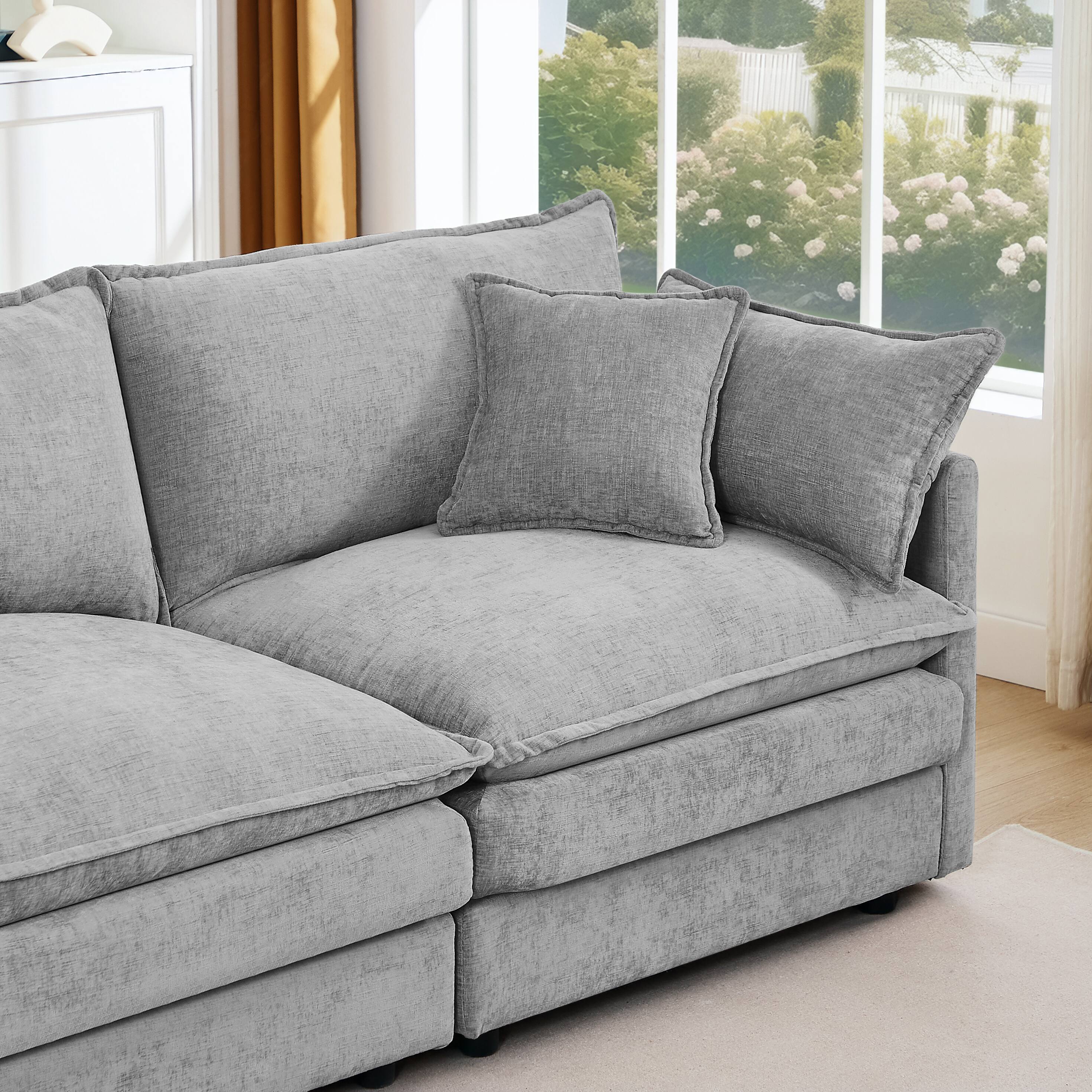 Roomtec Modular Sectional Sofa 102 Inch L Shaped Couch Set for Living ...