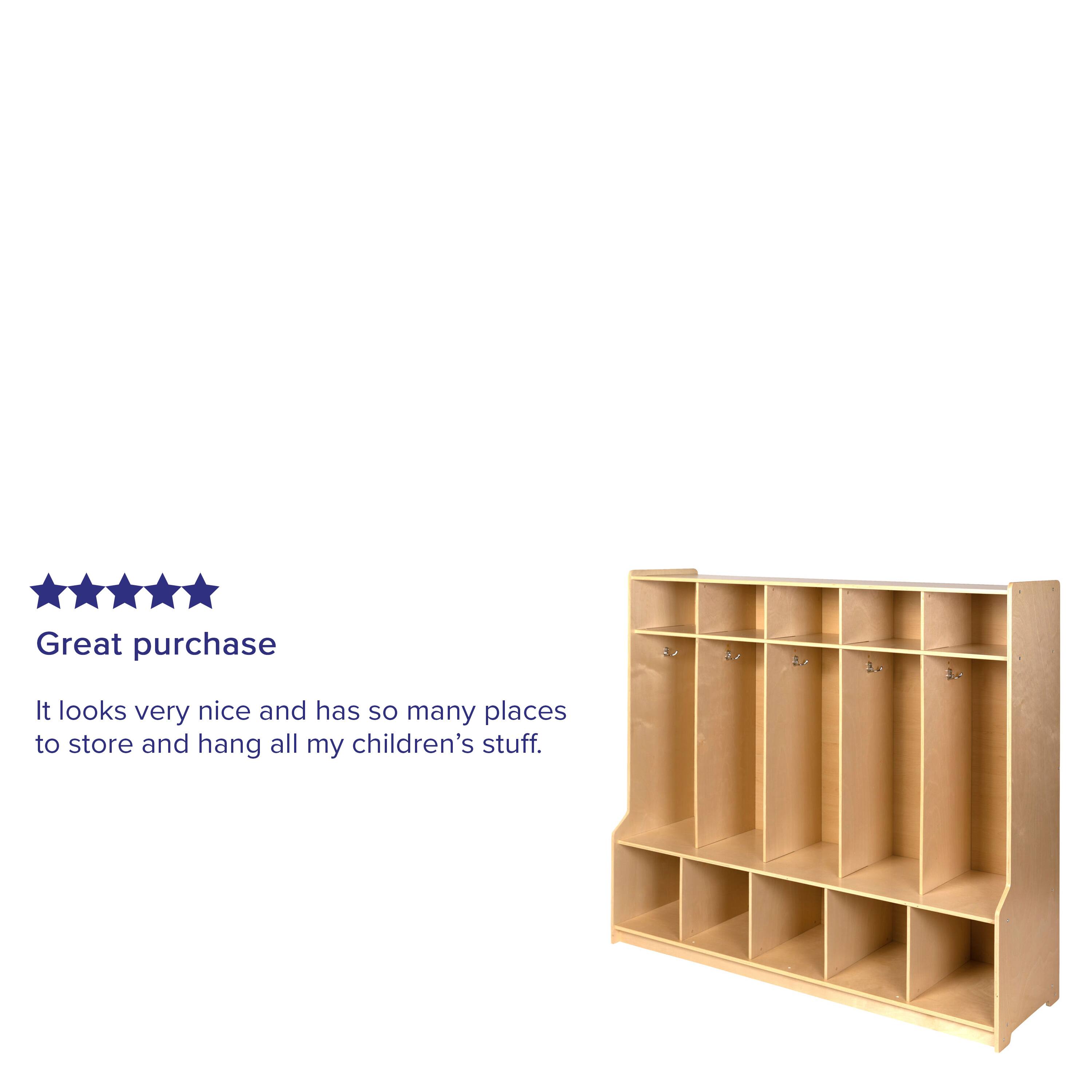 Great purchase

It looks very nice and has so many places to store and hang all my children's stuff.