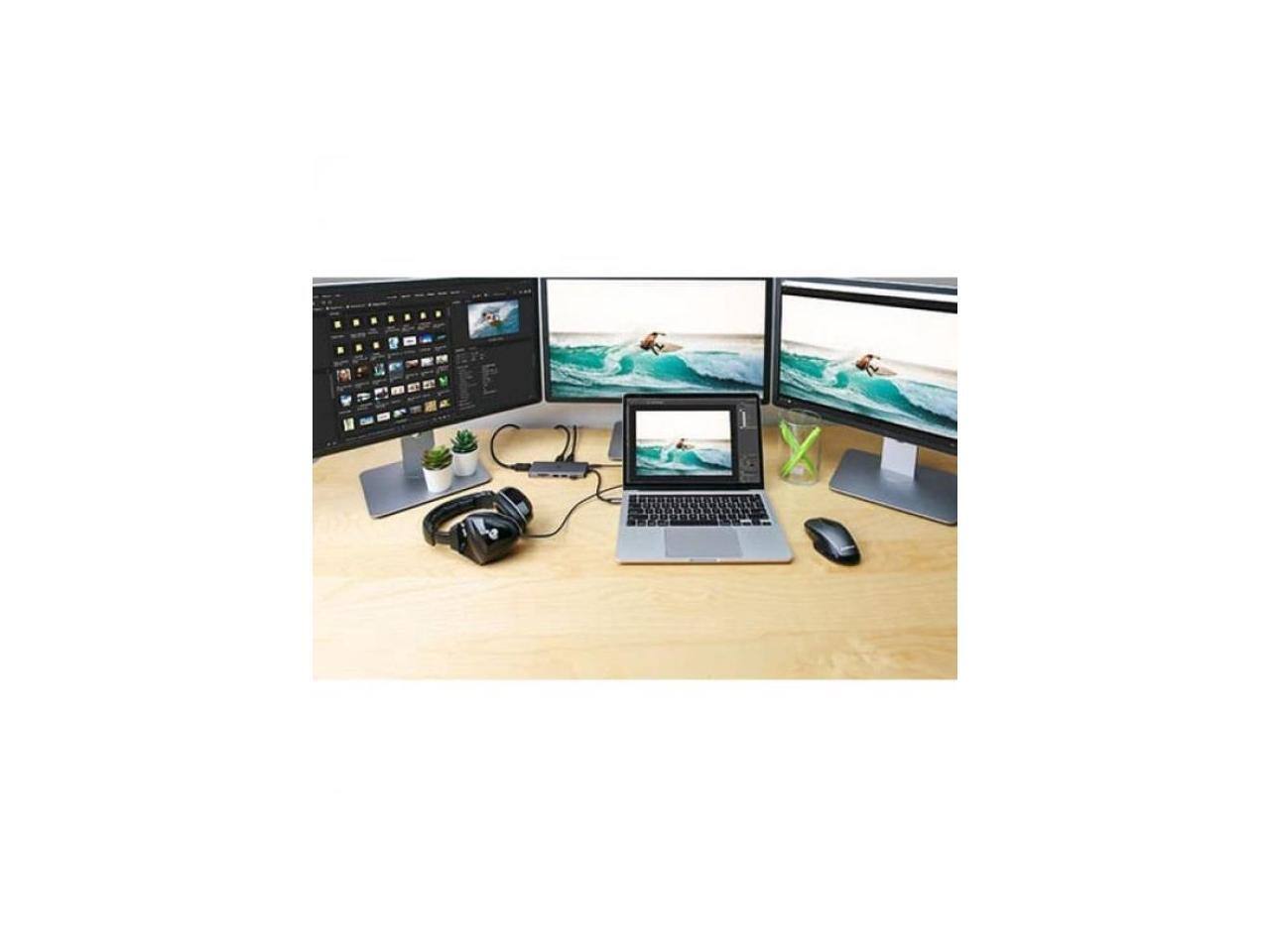 Alt View 3. IOGEAR - IOGEAR USB-C Triple HD Compact Dock w/ PD 3.0 GUD3C4K3P.