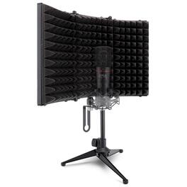 Pyle - Sound Isolation Recording Booth Shield - 2" Thick Foldable Studio Microphone Dampening Filter Foam Cube