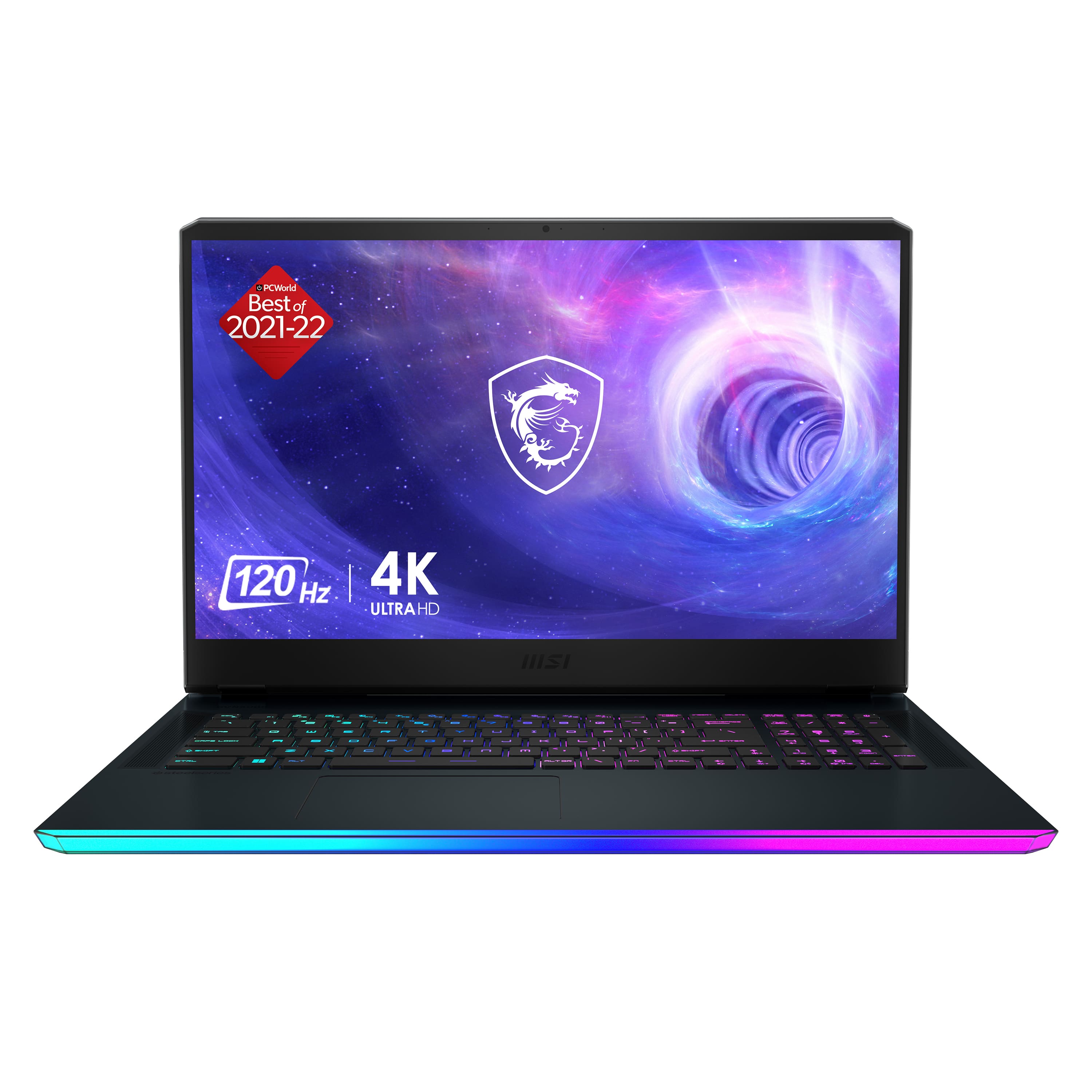 Front. MSI - GE76 Raider 17.3" Gaming Laptop - Intel Core i7 - 32 GB Memory - NVIDIA GeForce RTX 3080 Ti - 1 TB SSD - Titanium Blue.