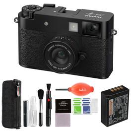 Fujifilm - X Half Digital Camera (Black) Bundle with Advanced Accessories