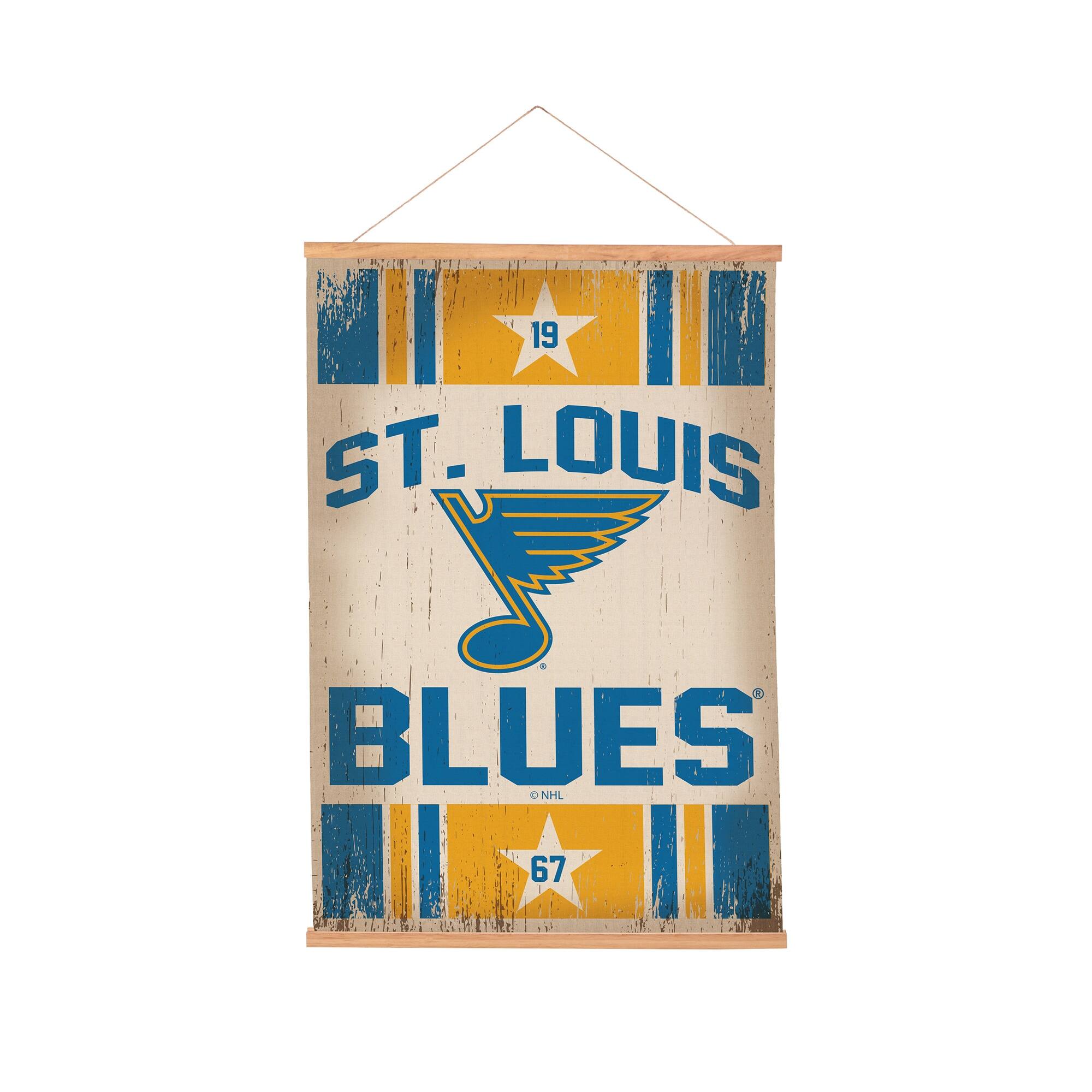 St. Louis Blues 24" x 36" Antique Style Canvas Wall Art Tapestry with Wood Frame