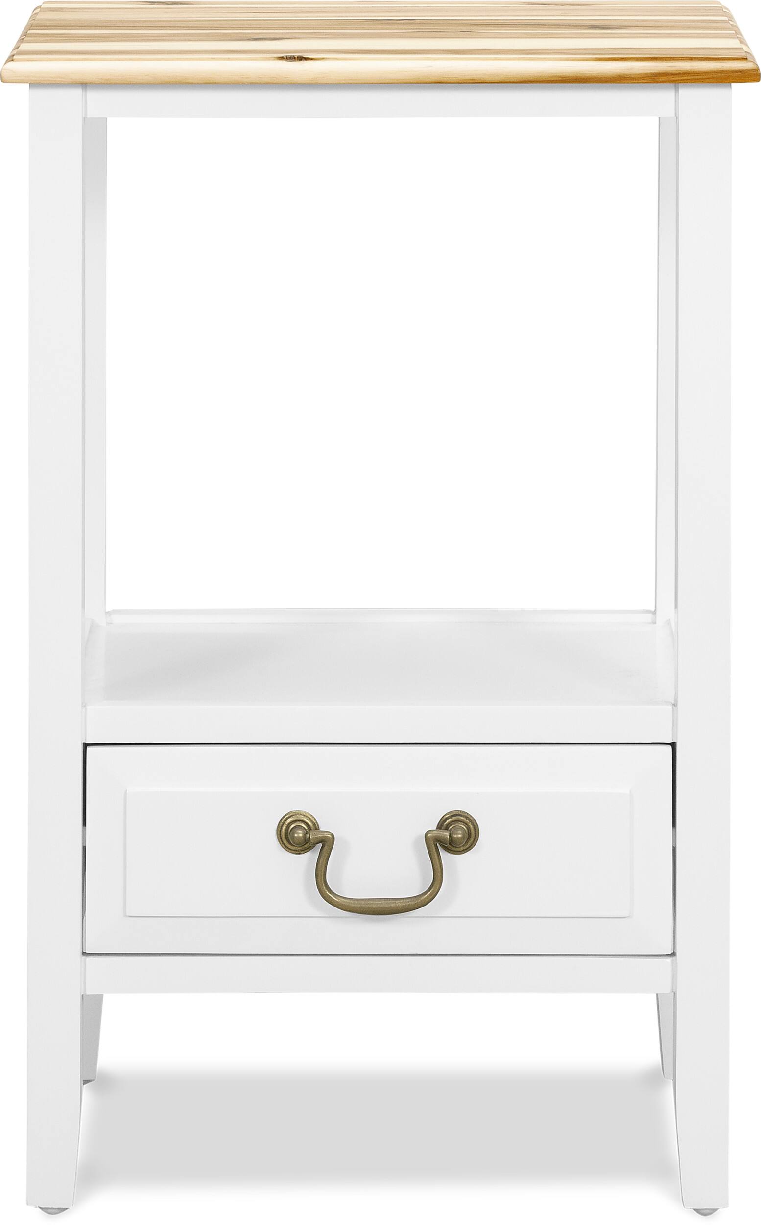 Front. Click Decor - Harris End Table - White.