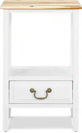 Front. Click Decor - Harris End Table - White.