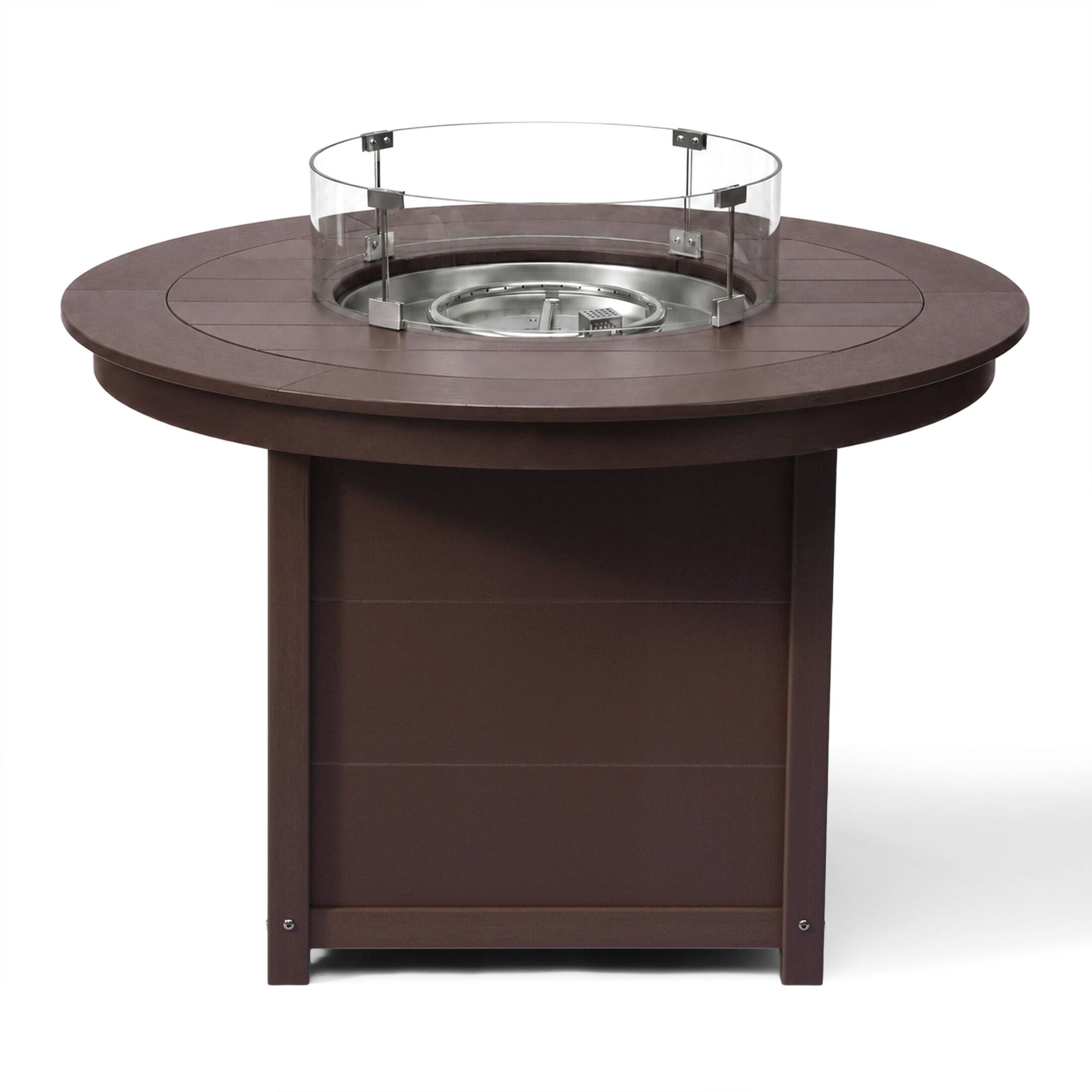 Back. WestinTrends - WestinTrends Helios 47" Modern Outdoor Patio Propane Gas Round Fire Pit Table - Dark Brown.