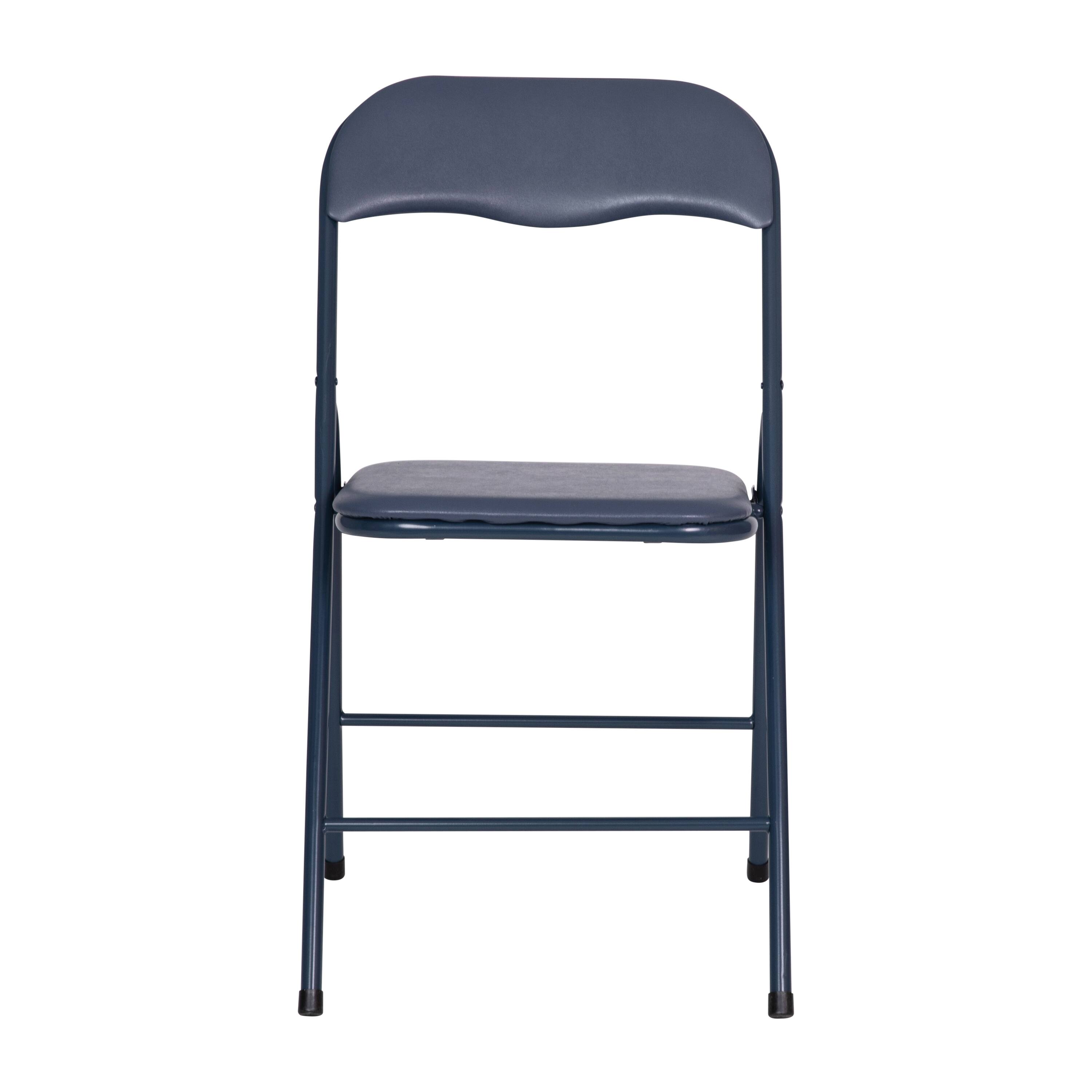 Alt View 8. Emma + Oliver - 5 Piece Folding Card Table and Chair Set - Navy.