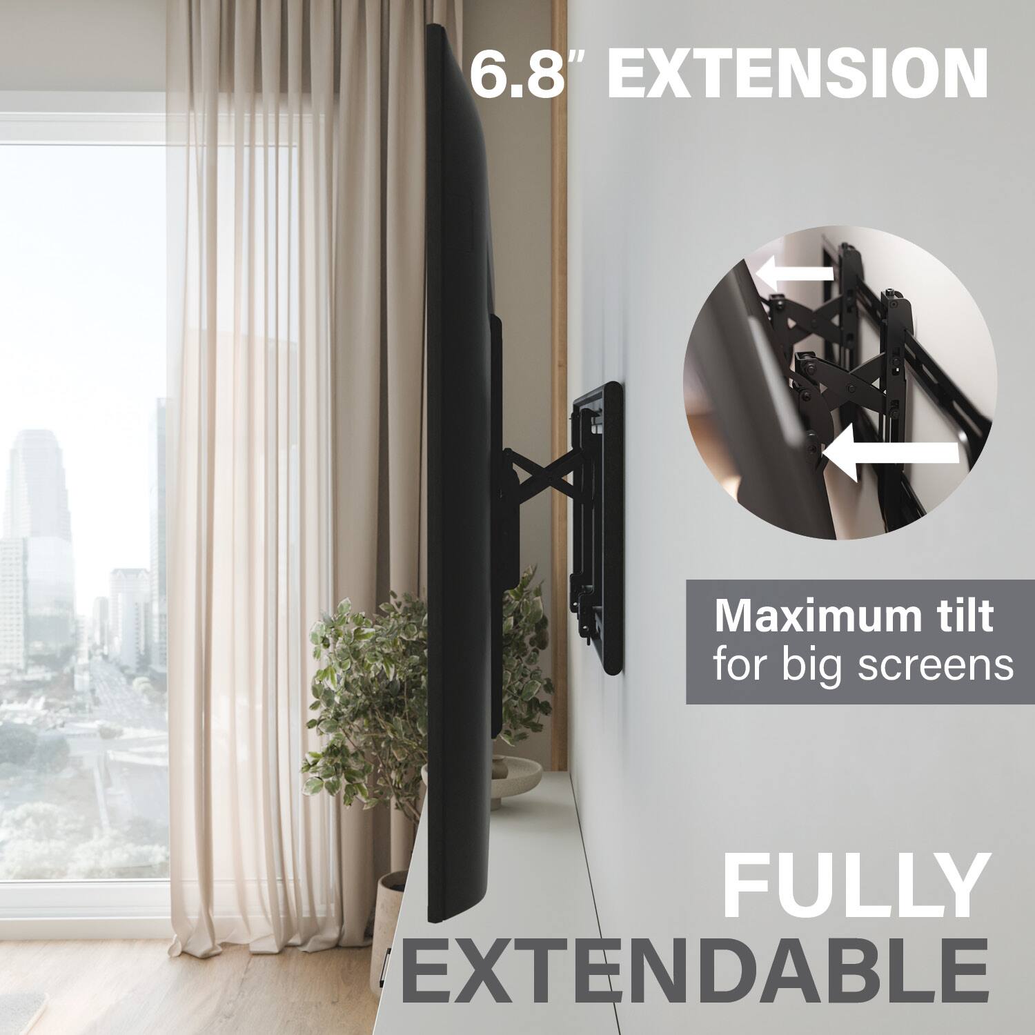 SANUS Elite Advanced Tilting TV Wall Mount for 48” 100” TVs up to ...